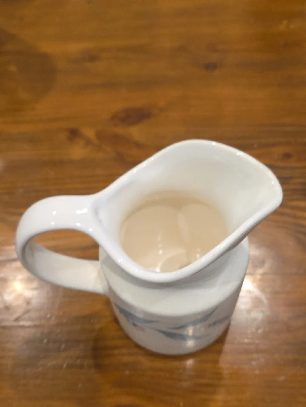 Pfaltzgraff White Stoneware Creamer with Embossed Mark